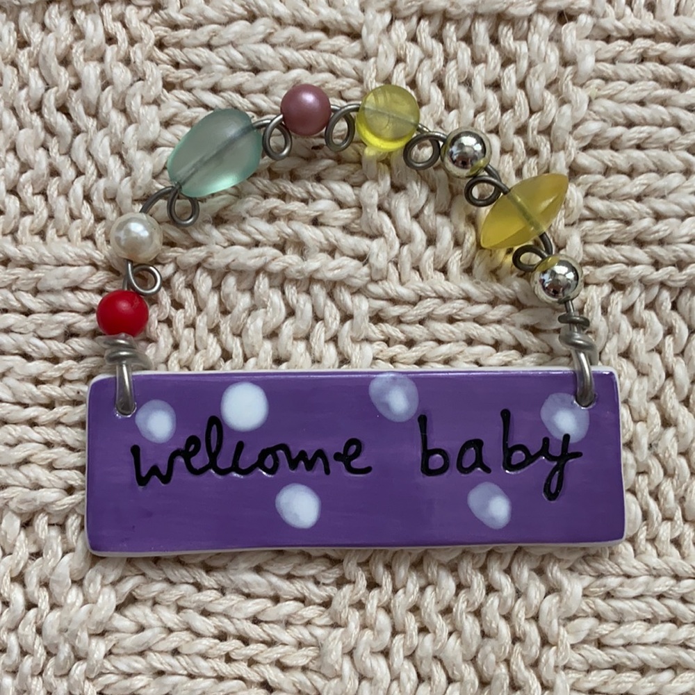 3/$21 “Welcome baby” plaque